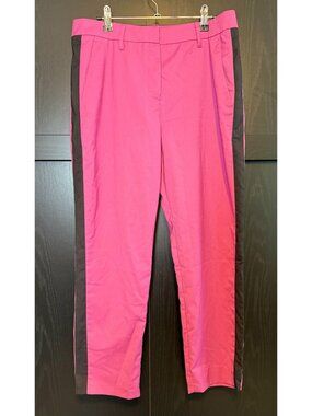 Wildfang The Empower Colorblock Slim Crop Pant Size 10 Fuchsia Office Preppy
